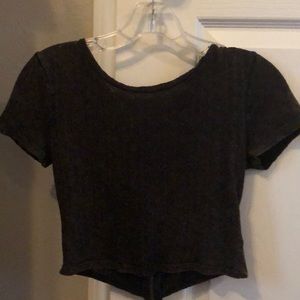 Dark gray crop top from urban outfitters